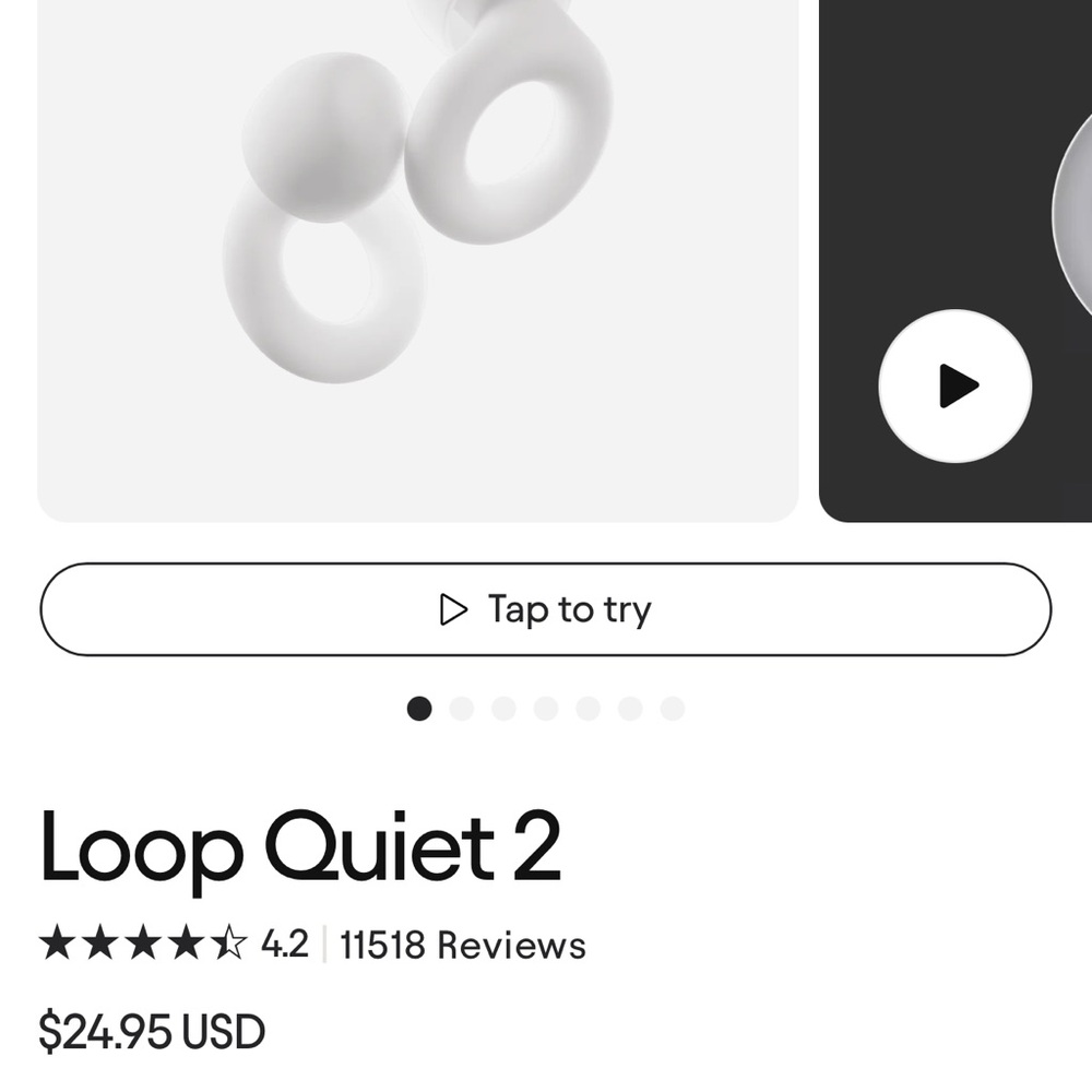 Loop Quiet 2 Earplugs White - Picture 3 of 3